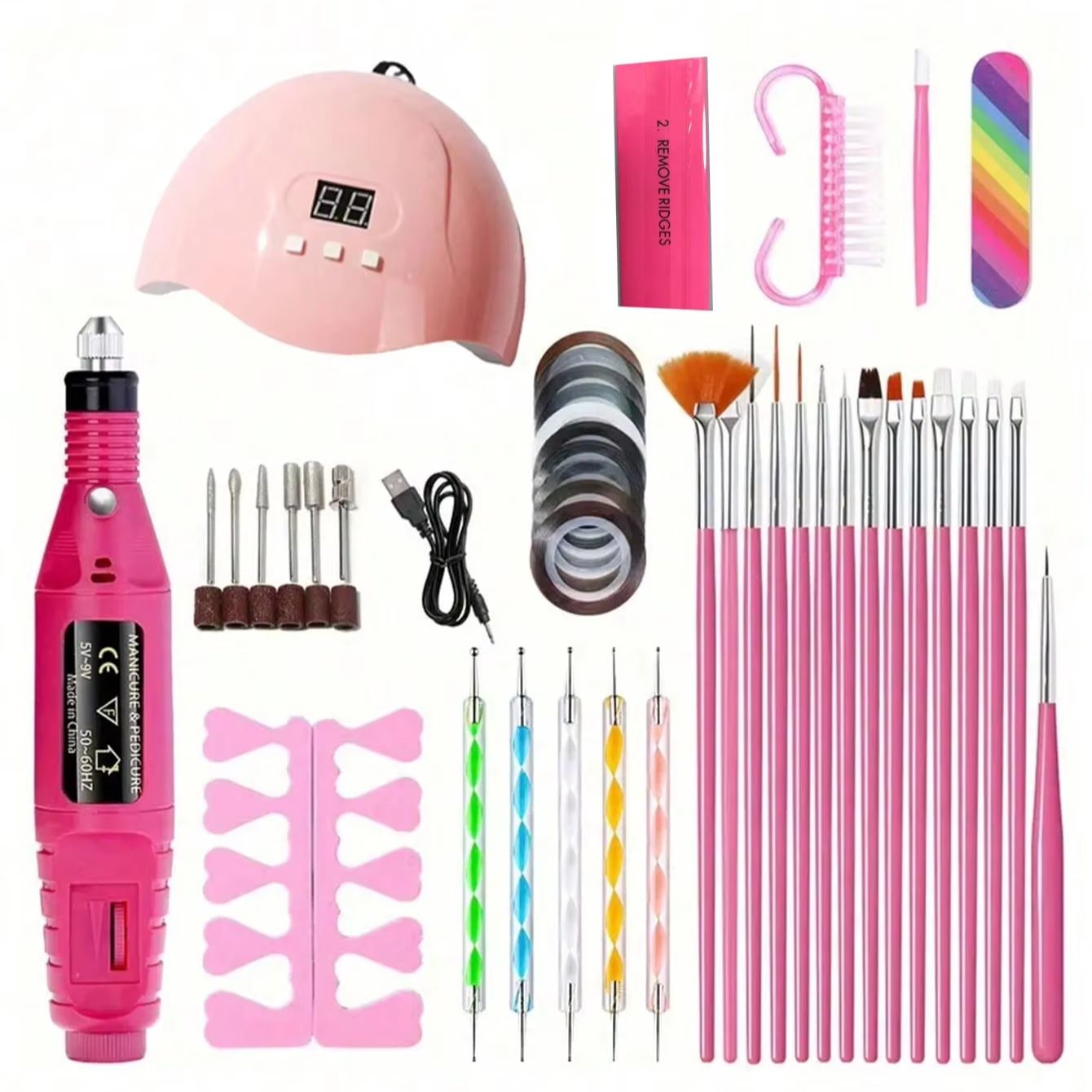 Exposure Unit Uv - Kit de Unhas: Conjunto de Gel