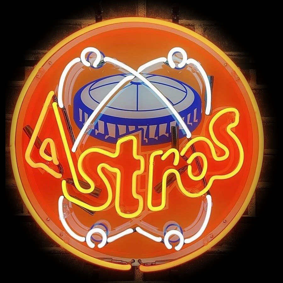 Commercial Wall Printing - Housto astro sinais de néon lâmpada