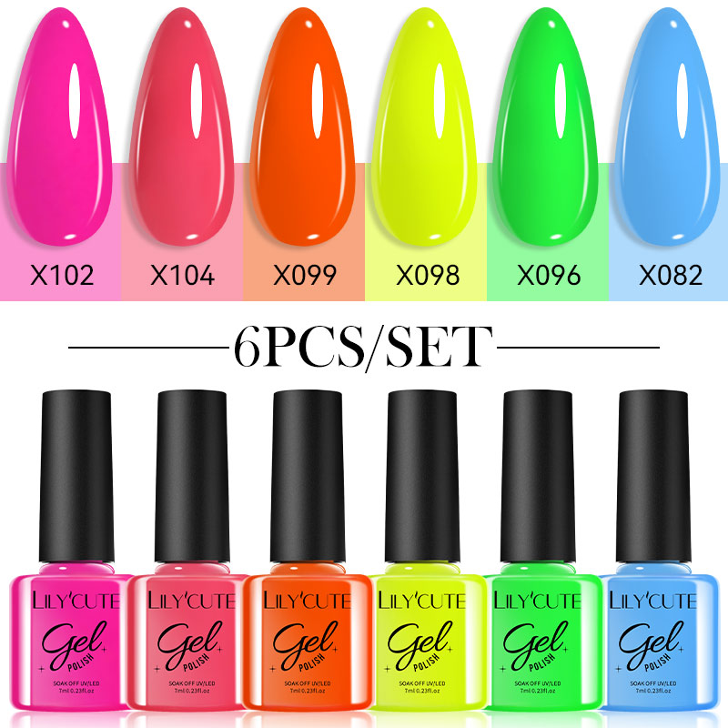 Exposure Unit Uv - LILYCUTE 6 PCS Gel Unha Polonês