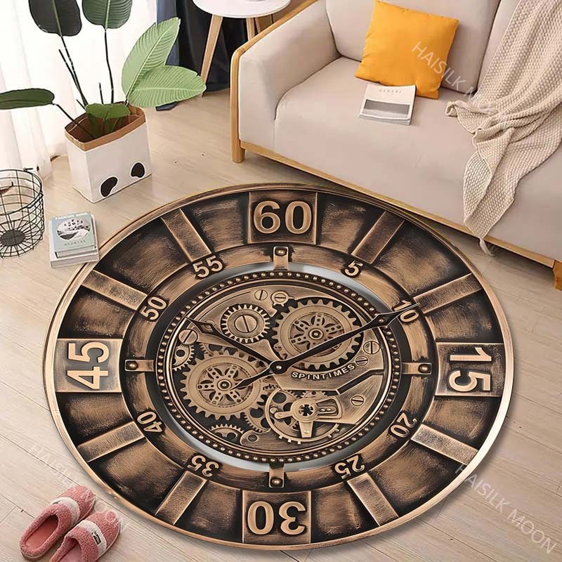 Tapete Redondo Vintage com Est - Commercial Wall Printing avaliação e preço
