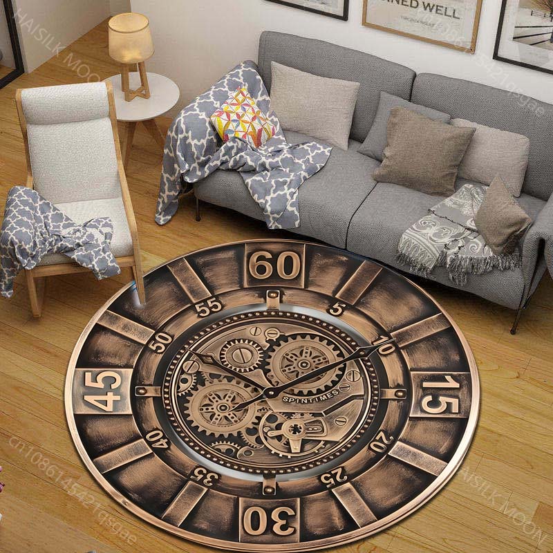 Tapete Redondo Vintage com Est - Commercial Wall Printing avaliação e preço
